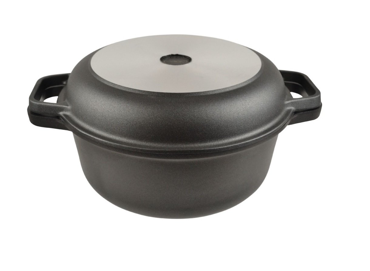 AGA Cast Aluminium Round Casserole with Skillet Lid