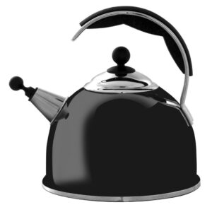 AGA Stainless Steel Whistling Kettle Gloss Black