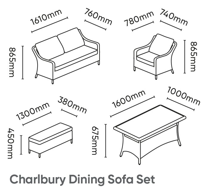 Charlbury Dining Sofa Set - Image 4