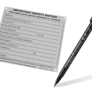 Chimney Notice Plate and Pen