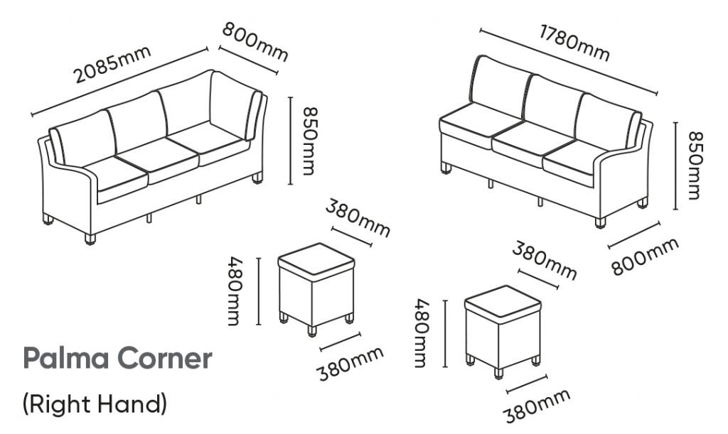 Palma Corner White Wash (Right Hand) - Image 5