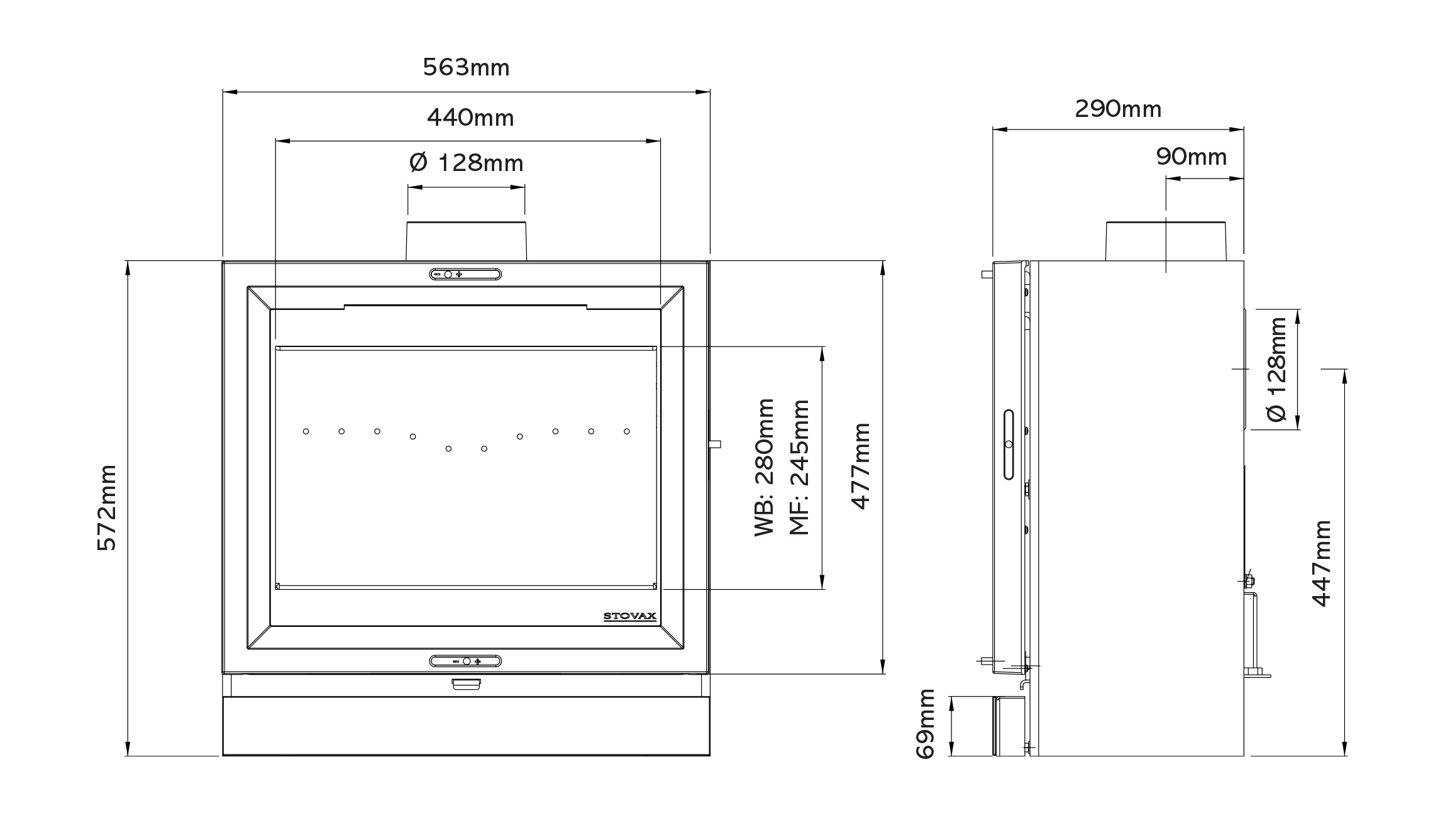 Stovax View 5 Wide - Image 3