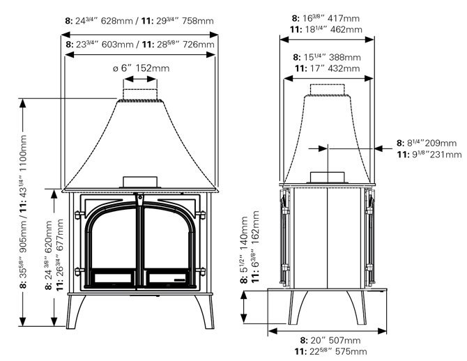 Stovax Stockton 8 Double Sided - Image 2