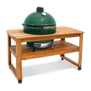 X-Large Big Green Egg in Acacia Table Bundle