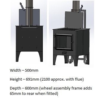 Esse garden Stove dimensions