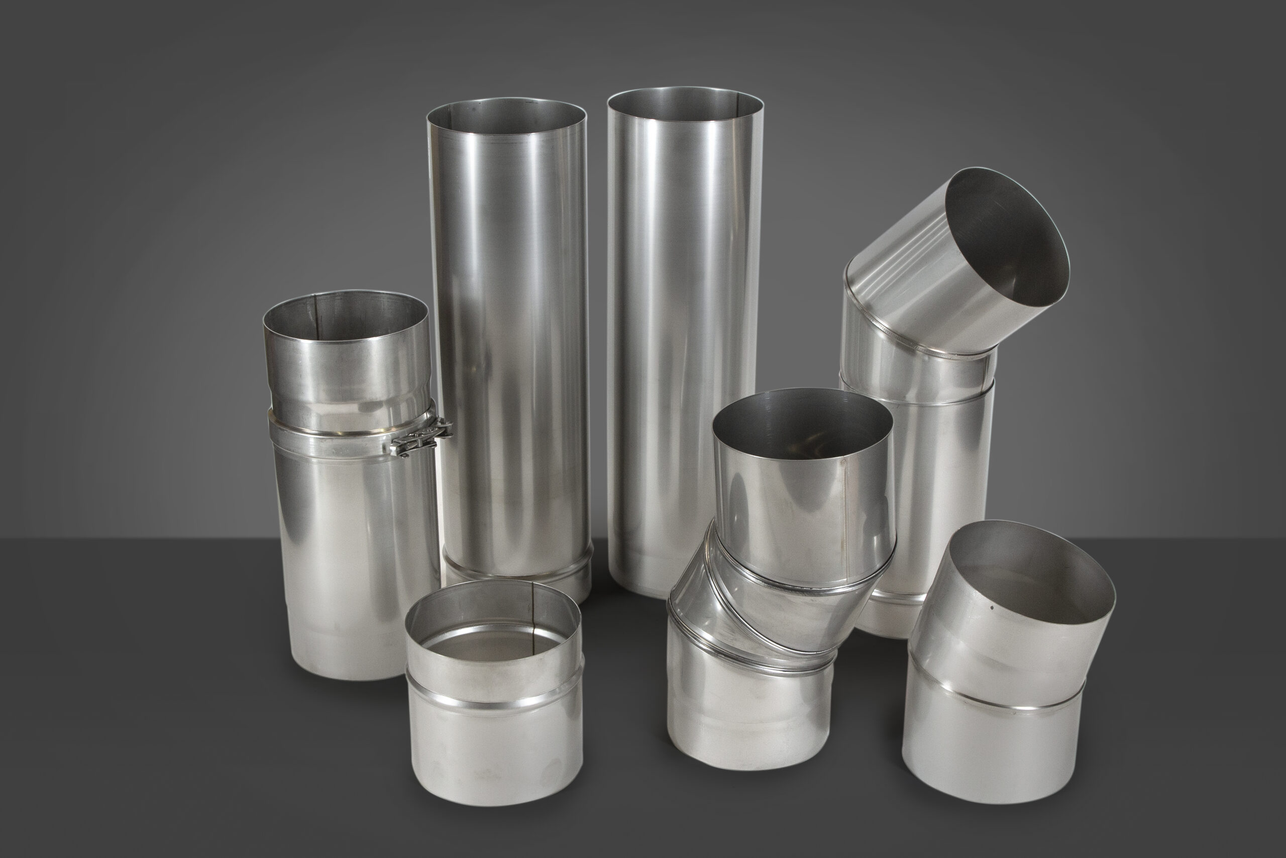 Stainless steel single wall flue pipe