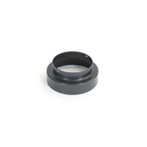 Spun Increasing Adaptor - Vitreous Enamel Flue Pipe - Matt Black