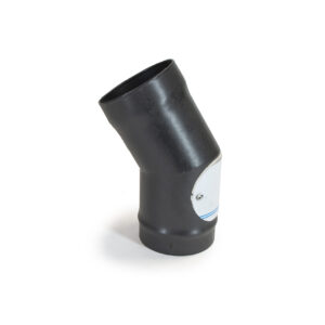 30° Bend with Access Door - Vitreous Enamel Flue Pipe - Matt Black