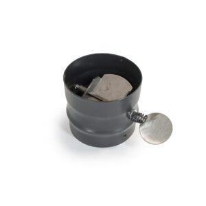 Damper Unit - Vitreous Enamel Flue Pipe - Matt Black