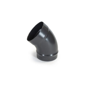 45° Swept Bend - Vitreous Enamel Flue Pipe - Matt Black