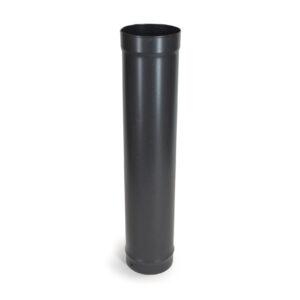 600mm (2ft) Pipe - Vitreous Enamel Flue Pipe - Matt Black