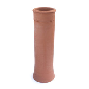 Chimney Pot - Contemporary Cannon Head - 600mm high in Terracotta