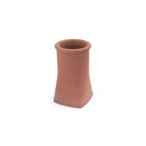 Chimney Pot - Roll Top Square Base - 450mm high in Terracotta
