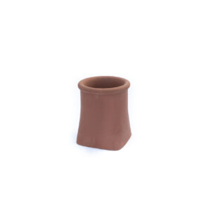 Chimney Pot - Roll Top Square Base - 300mm high in Terracotta