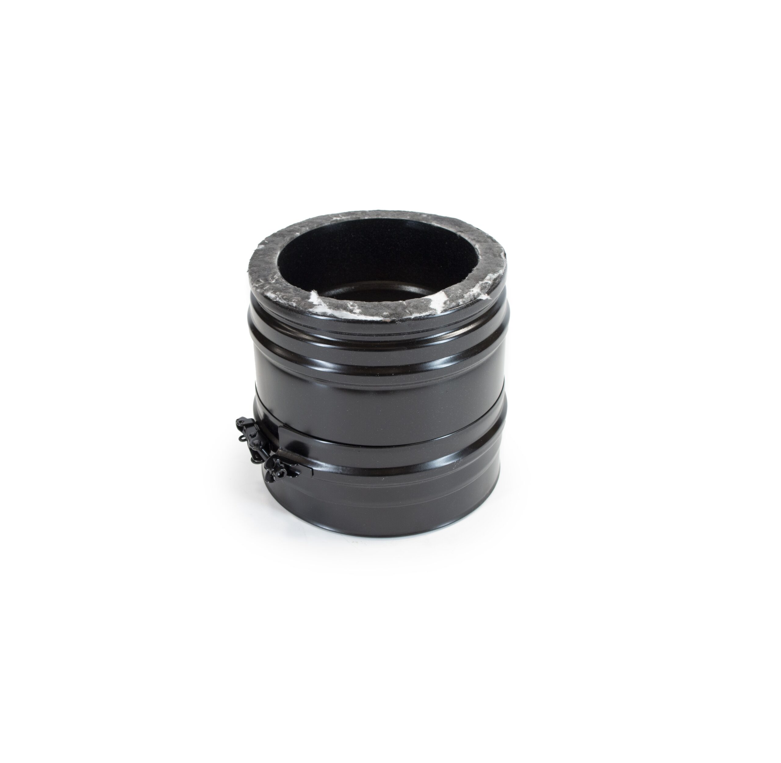 200mm Length - Schiedel ICS Twin Wall Flue - Black Powder Coated