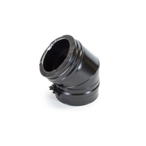 45° Bend - Schiedel ICS Twin Wall Flue -Black Powder Coated