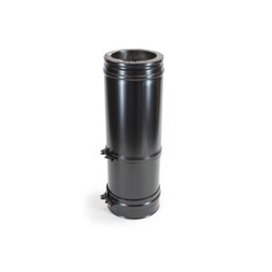 Adjustable Length 375-585mm - Schiedel ICS Twin Wall Flue - Black Powder Coated