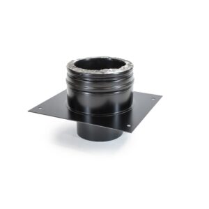 Anchor Plate - Schiedel ICS Twin Wall Flue - Black Powder Coated