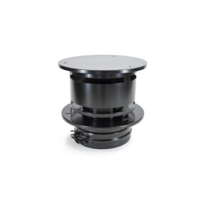 Anti-Downdraught Terminal - Schiedel ICS Twin Wall Flue - Black Powder Coated