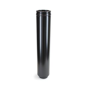 Starter Flue Pipe - Schiedel ICS Twin Wall Flue - Black Powder Coated