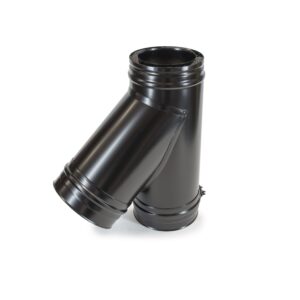 135° Tee - Schiedel ICS Twin Wall Flue - Black Powder Coated