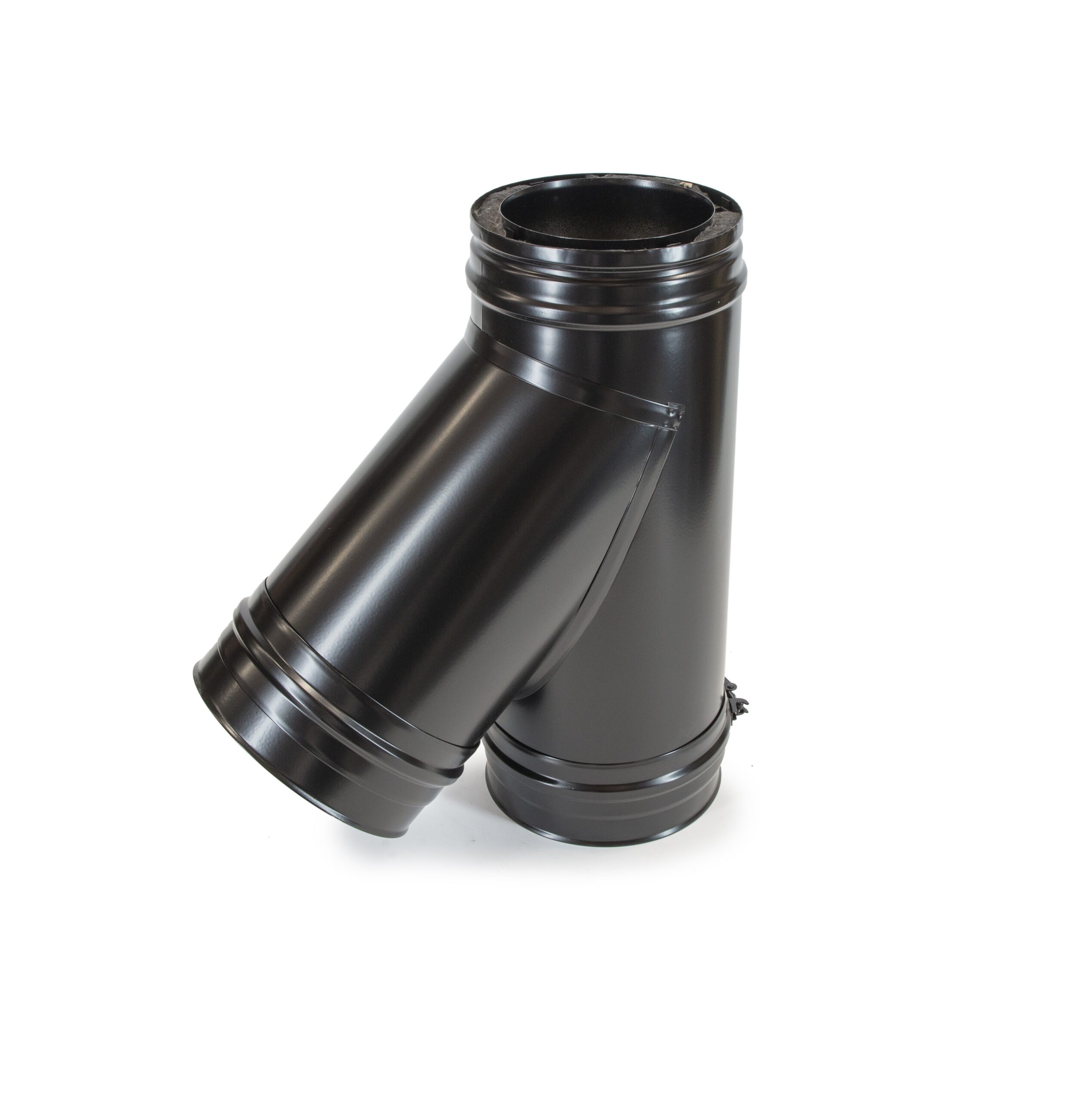 135° Tee - Schiedel ICS Twin Wall Flue - Black Powder Coated